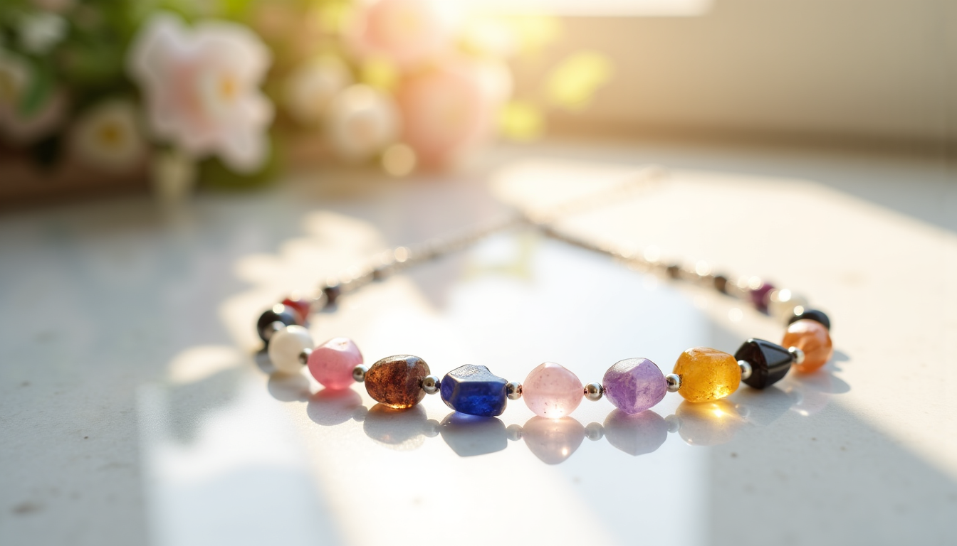 Illustration : ce tableau offre un point de départ. l'exploration — crystal healing necklace : 7 bienfaits à découvrir