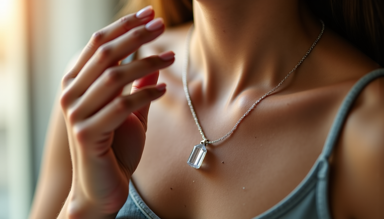 Illustration : pensez à la longueur de la chaîne. un — crystal healing necklace : comment choisir un bijou qui vous ressemble