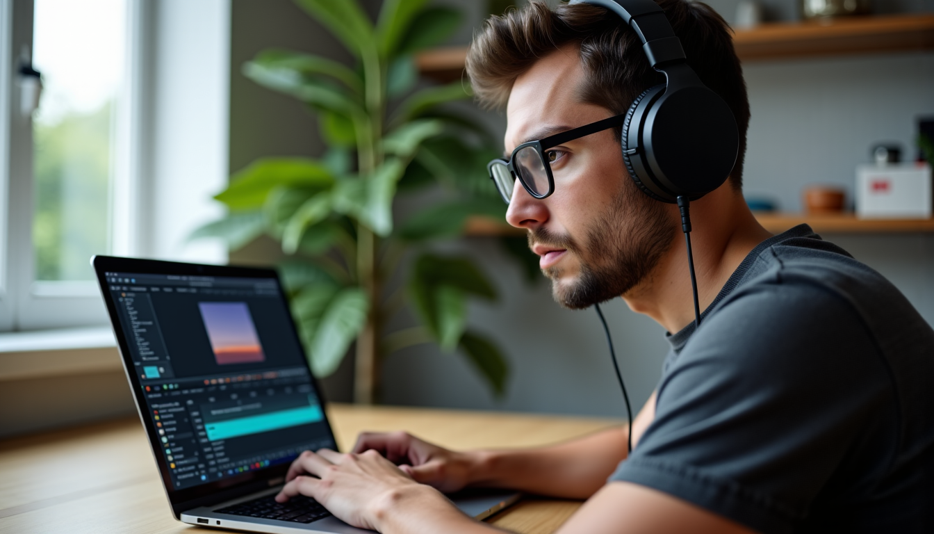 Illustration : pour les podcasts vidéo, il synchronise parfaitement l'audio — 5 missions à confier à un monteur vidéo freelance