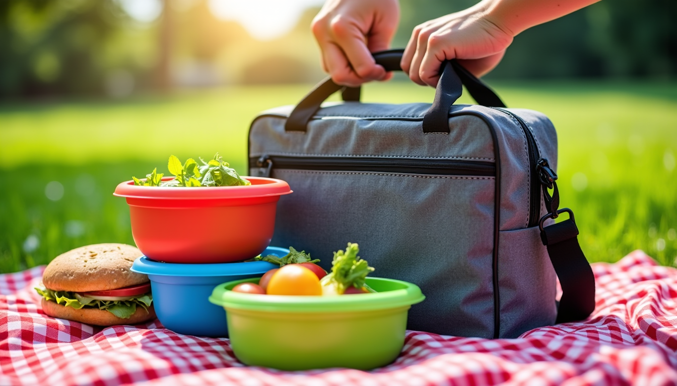 Illustration : de même, assurez-vous que tous les contenants alimentaires — meilleurs sacs isothermes repas pour conserver vos plats au frais toute la journée