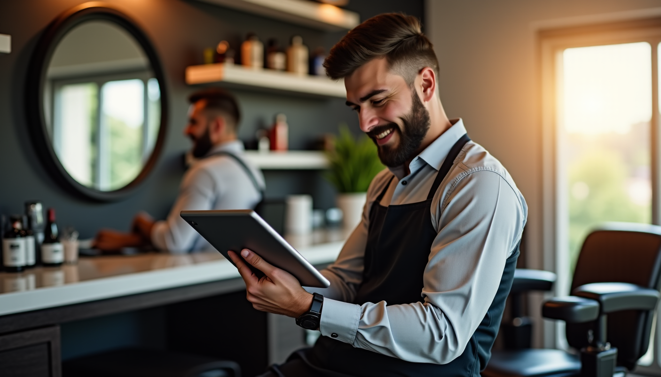 Illustration : "un agenda numérique, c'est comme avoir un assistant — planning partagé avec coiffurerdv.com : pour barbiers solo ou enseignes multi-salons ?