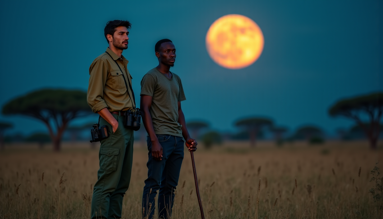 Illustration : la sécurité est assurée par un guide professionnel — safari de nuit versus safari à pied : que choisir avec mopayasafari.com