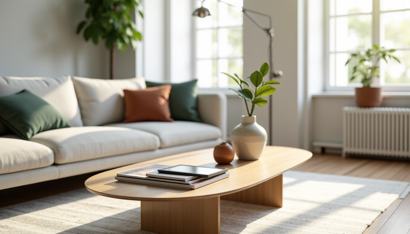 Illustration : l'inspiration vient aussi des magazines de décoration ou — créez un salon design à moindre coût avec cette table basse ovale