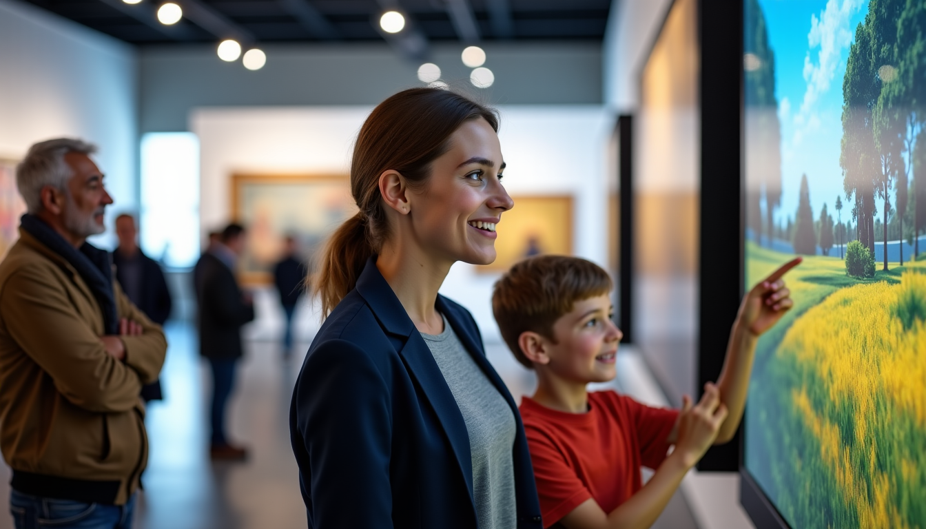 Illustration : ces interactions créent une connexion émotionnelle plus forte — écrans interactifs pour les musées : boostez l'engagement de vos visiteurs grâce à l'ia