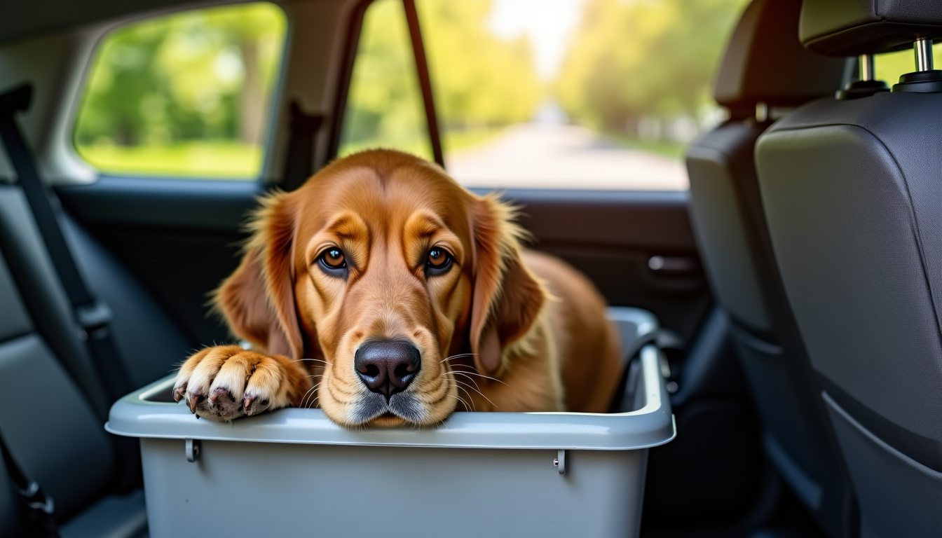 Illustration : un chien bien installé est un chien plus — comprendre l’origine du stress de son chien en voiture et retrouver le plaisir de rouler