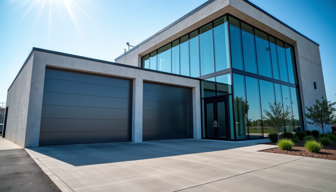 Illustration : il est également important de considérer la conformité — investir dans une porte de garage pour bâtiment professionnel de qualité commerciale ?
