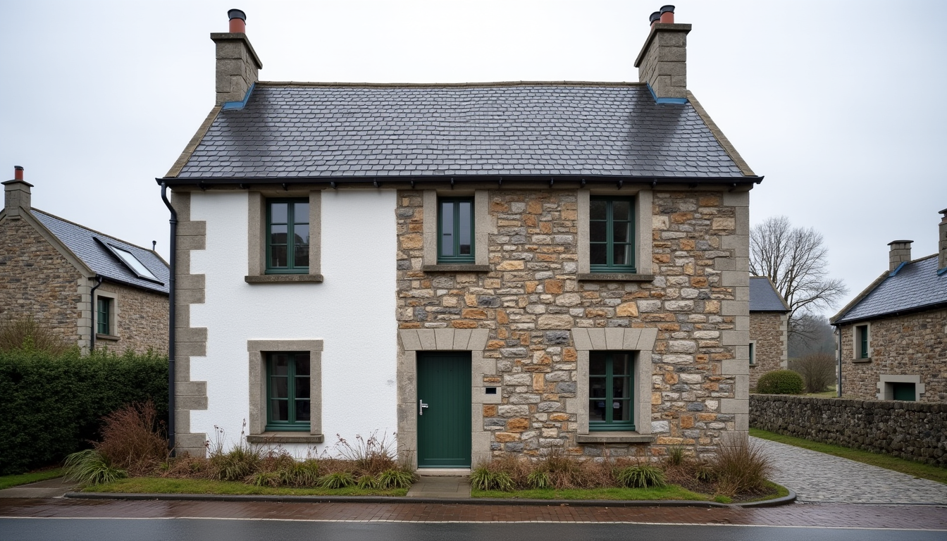 Illustration : vation de l'esthétique des façades, notamment dans les — isolation par l'extérieur : maisons bretonnes compatibles ou non