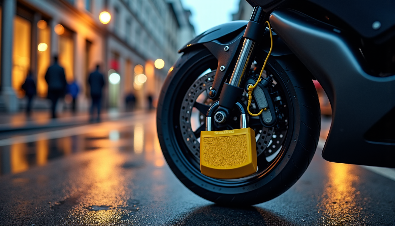 Illustration : le choix de l'antivol ne doit pas être — antivol choisir pour sécuriser une moto en ville ?