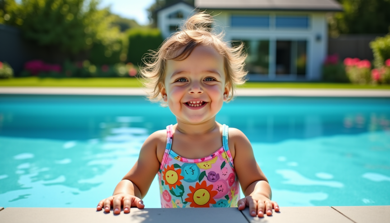 Illustration : bien que très utiles, les alarmes ne remplacent — sécuriser une piscine lorsqu’on a de jeunes enfants ?