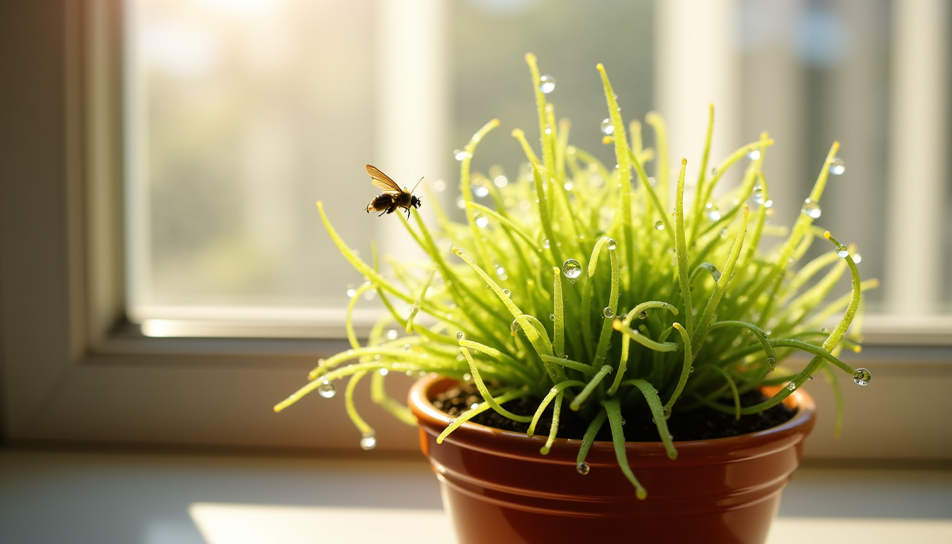 Illustration : plantes carnivores. il se multiplie aussi facilement, vous — drosera : la solution anti-mouches qui décore aussi