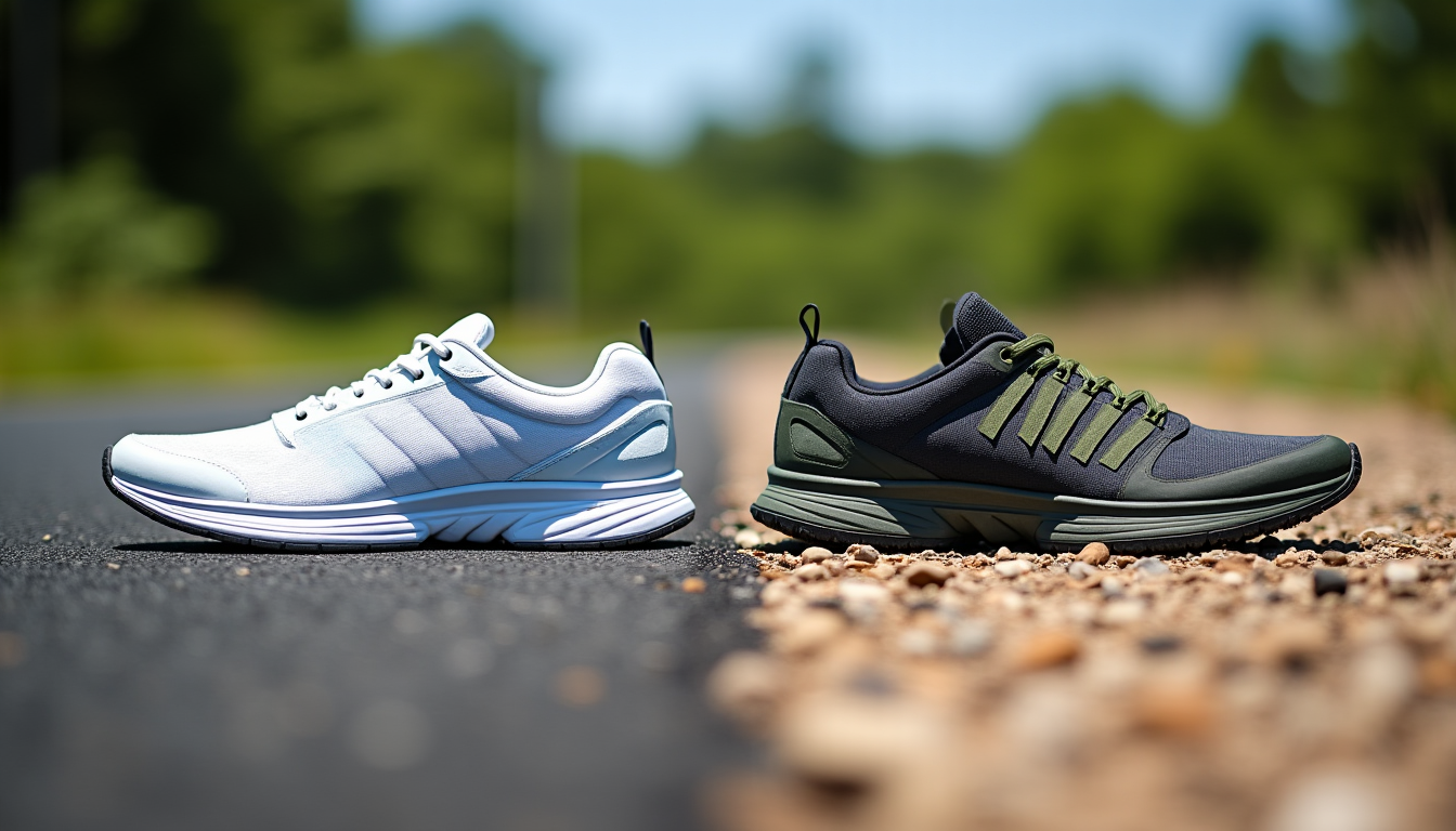Illustration : la stabilité est renforcée par une base plus — chaussures route vs trail : quelle pratique pour quel modèle