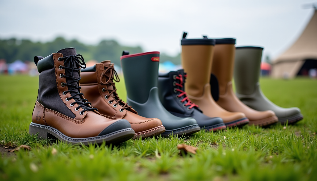 chaussures choisir pour un festival : confort, pluie et longues journées ? — e de durabilité, car des chaussures propres et