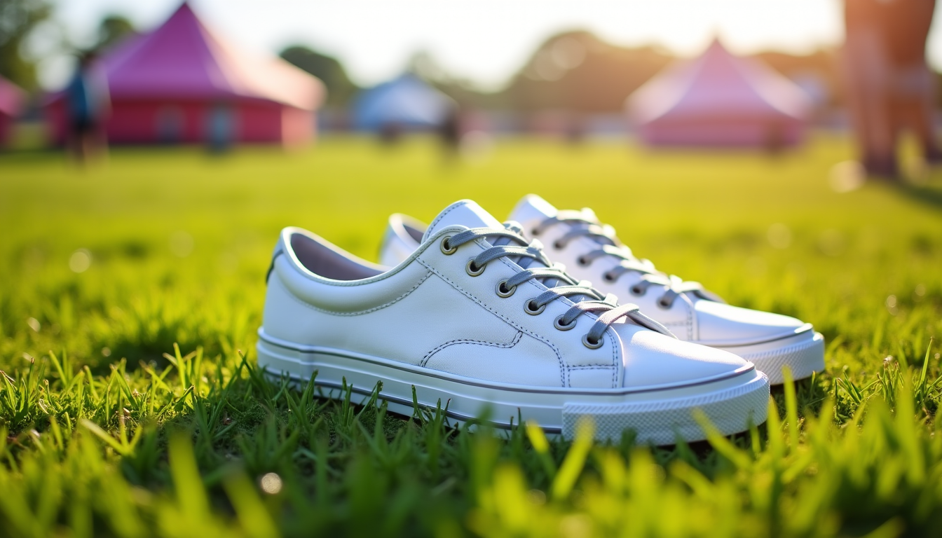 Illustration : ont à réserver aux festivals où la météo — chaussures choisir pour un festival : confort, pluie et longues journées ?