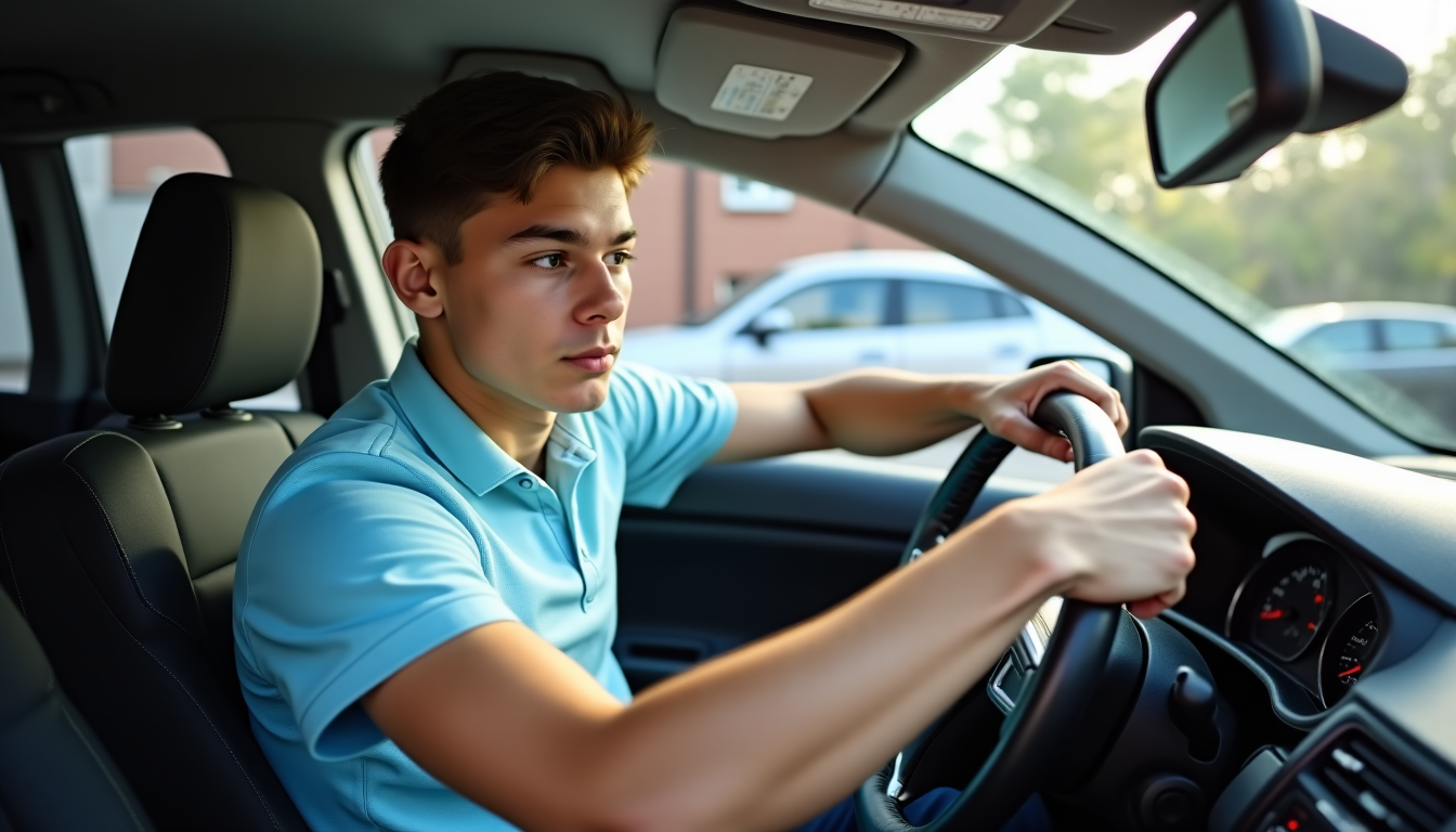 Illustration : les manœuvres (créneau, bataille, marche arrière en ligne — guide pour trouver passer son permis de conduire