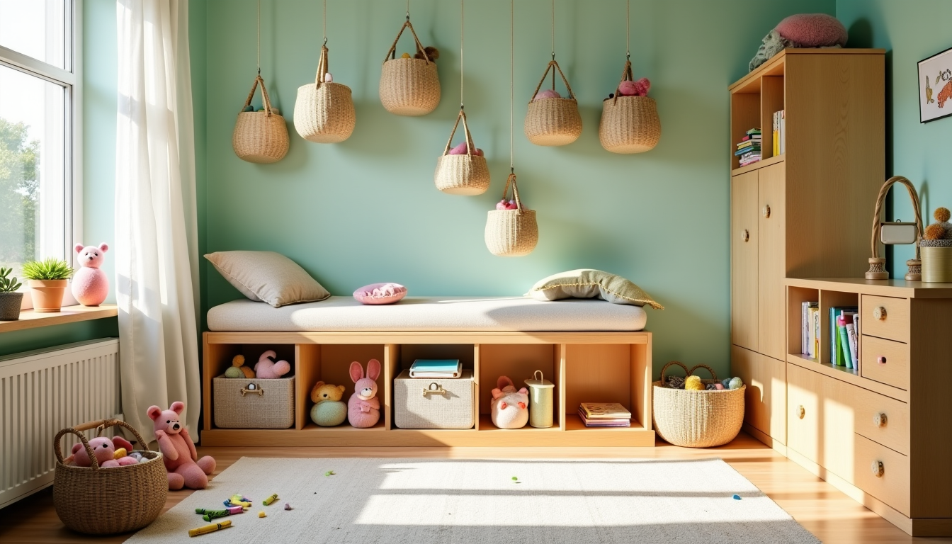 créer une chambre d’enfant avec une vraie personnalité ? — , les paniers suspendus ou les meubles multifonctionnels
