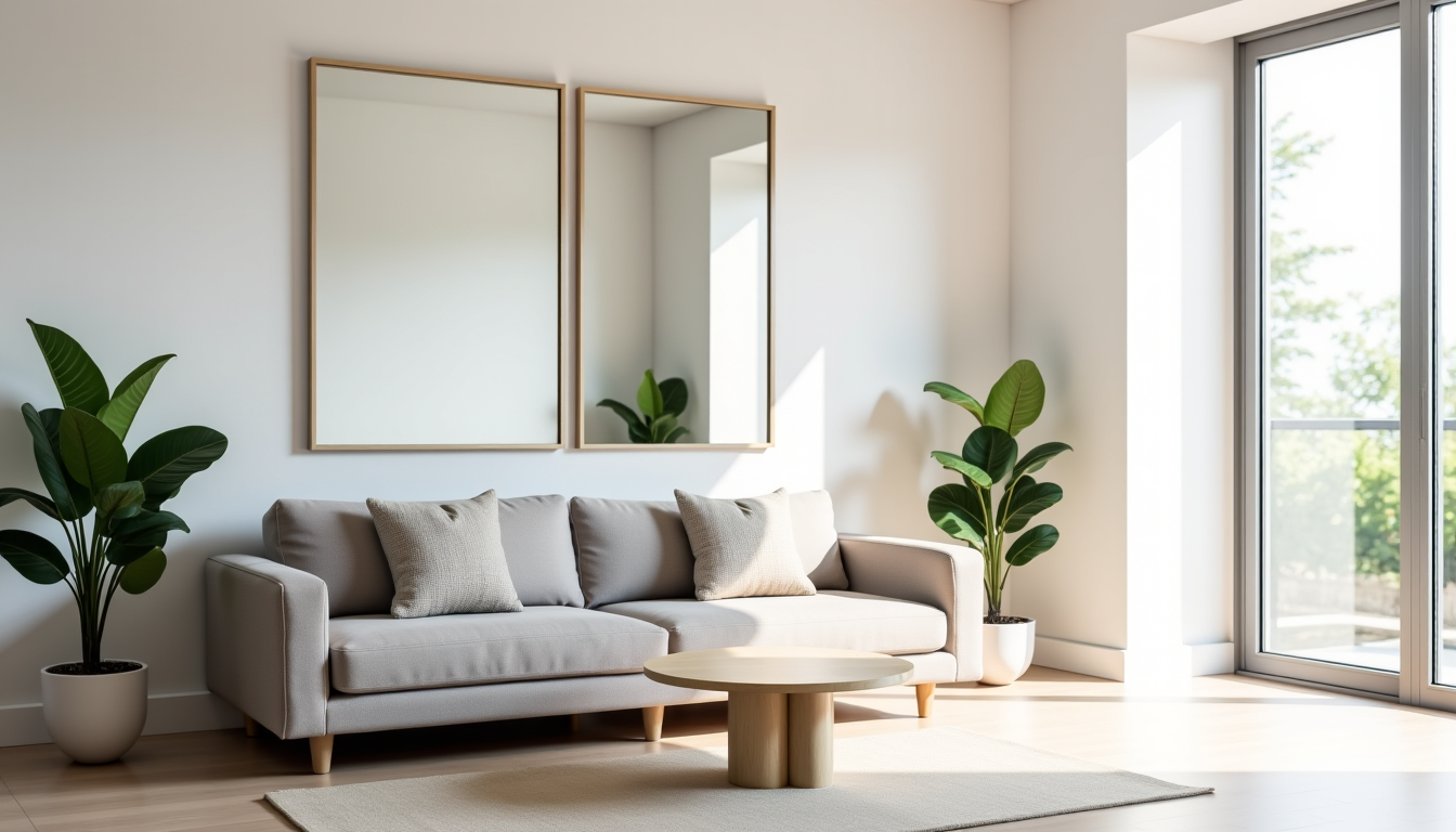 Illustration : l'utilisation de miroirs dans les coins ou sur — miroirs : où les placer pour agrandir une pièce ?