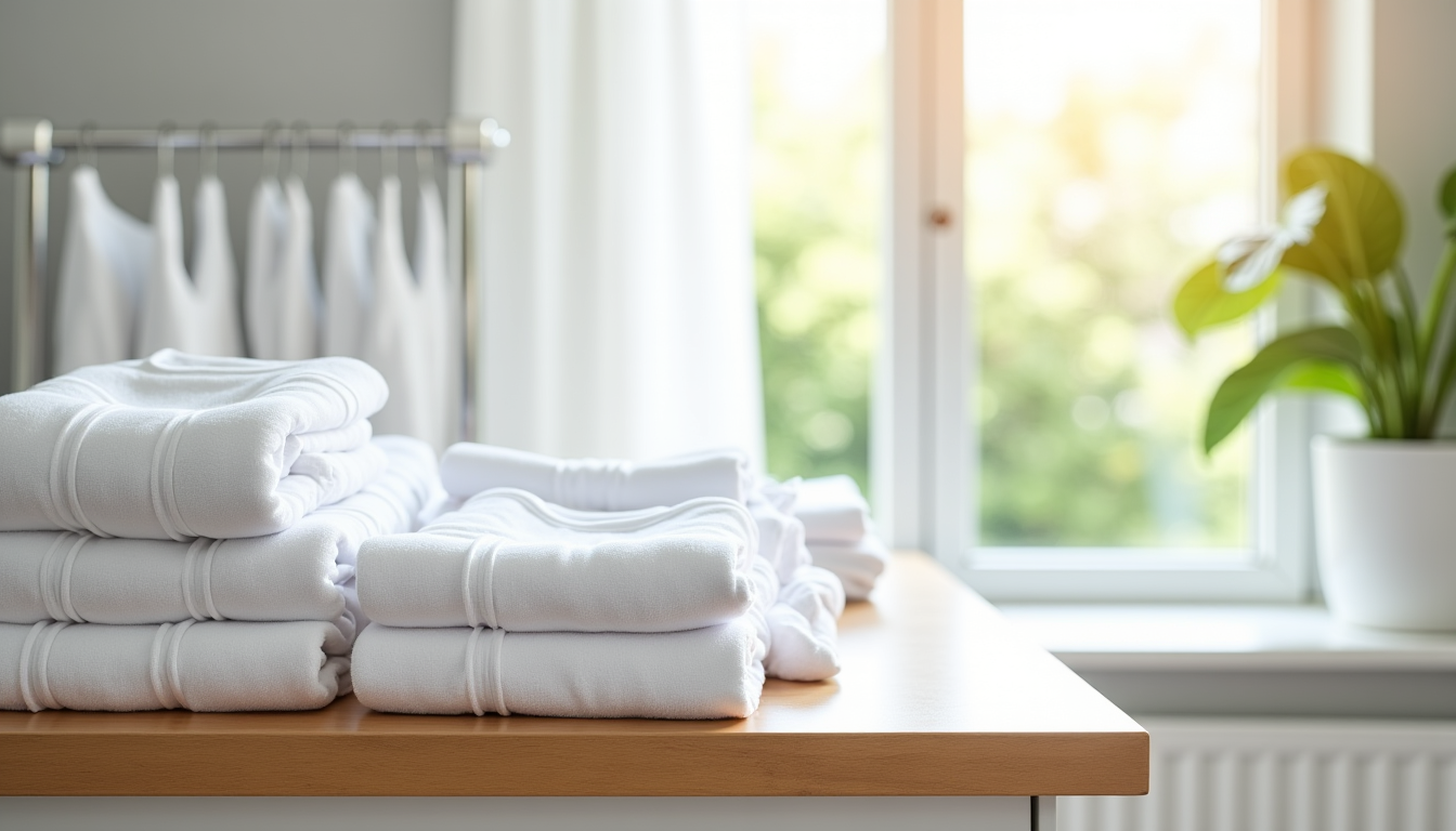Illustration : trempage ou lavage linge très sale, très jauni, — entretenir les vêtements blancs sans les jaunir : guide complet