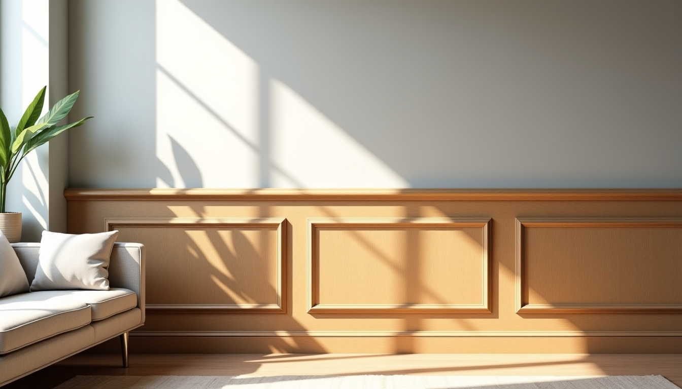 Illustration : une pose à mi-hauteur, sur le tiers inférieur — le lambris mural va transformer votre intérieur ?