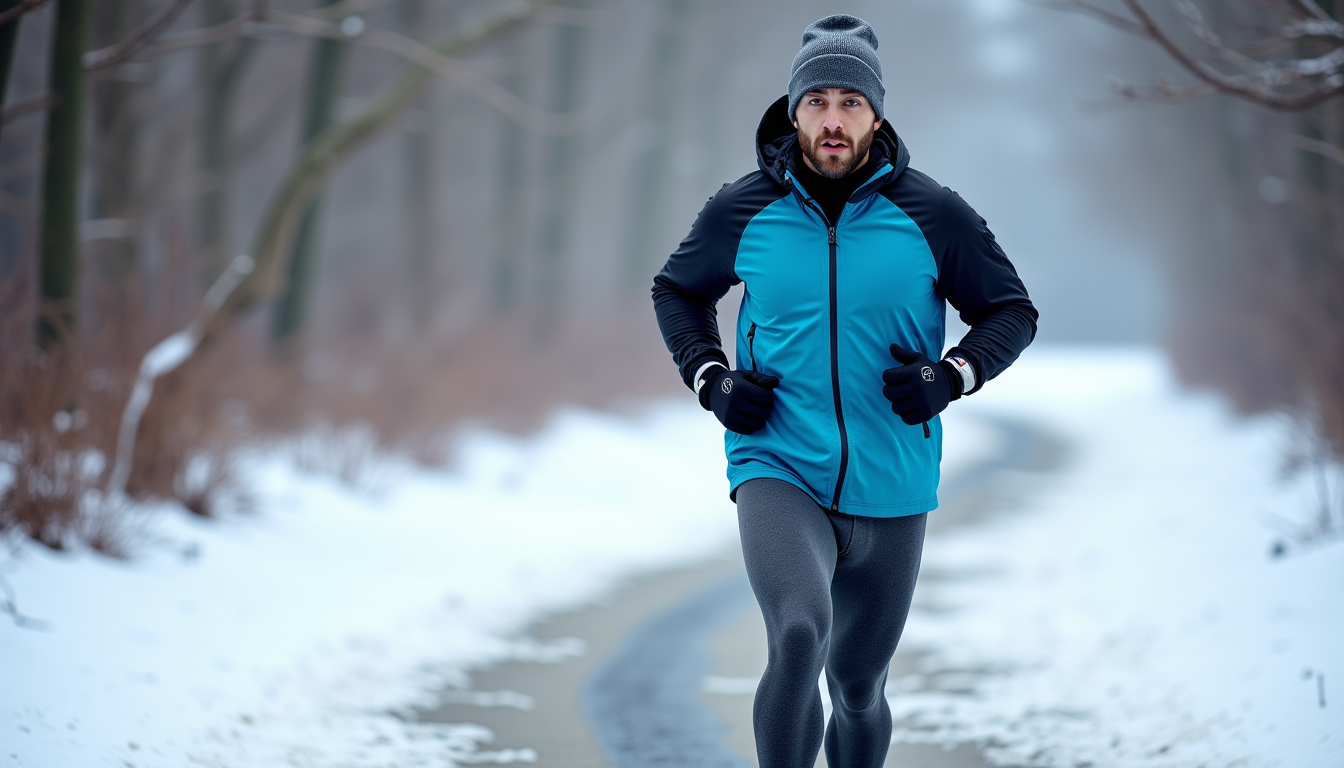 Illustration : en hiver, les vêtements adaptés et la prudence — éviter les douleurs aux genoux pendant la course ?