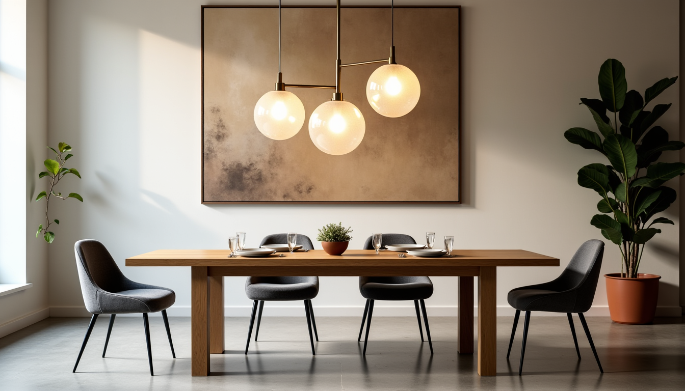 Illustration : un bon équilibre entre la taille du lustre, — taille de lustre choisir au-dessus d’une table à manger ?