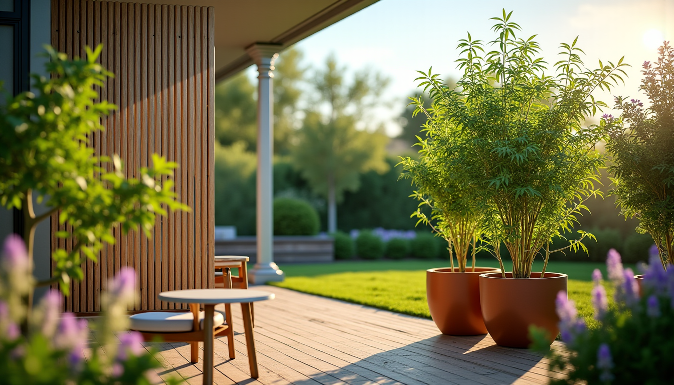 Illustration : au-delà des solutions permanentes, il existe des options — 5 idées pour préserver son intimité dans un jardin