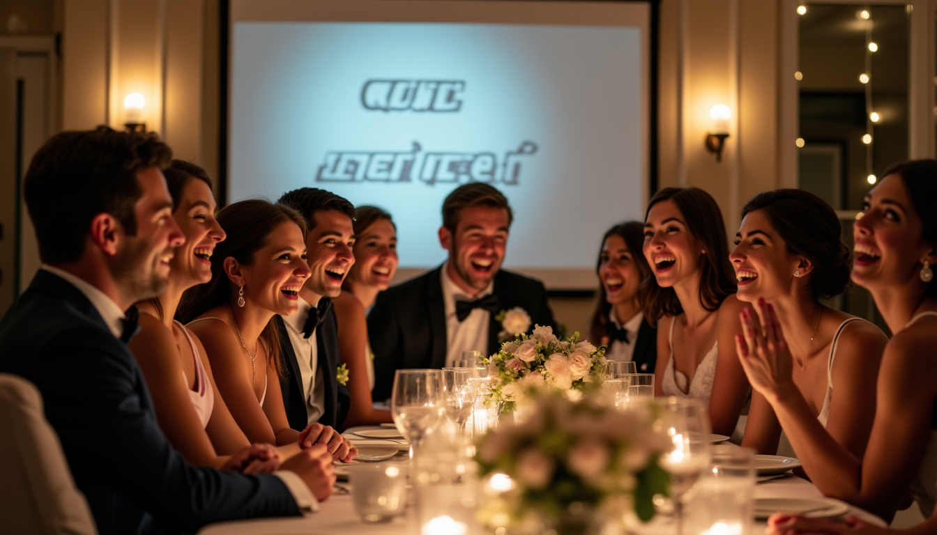 quiz des mariés : des questions drôles pour tester les invités — avoir un bon équipement de projection et une