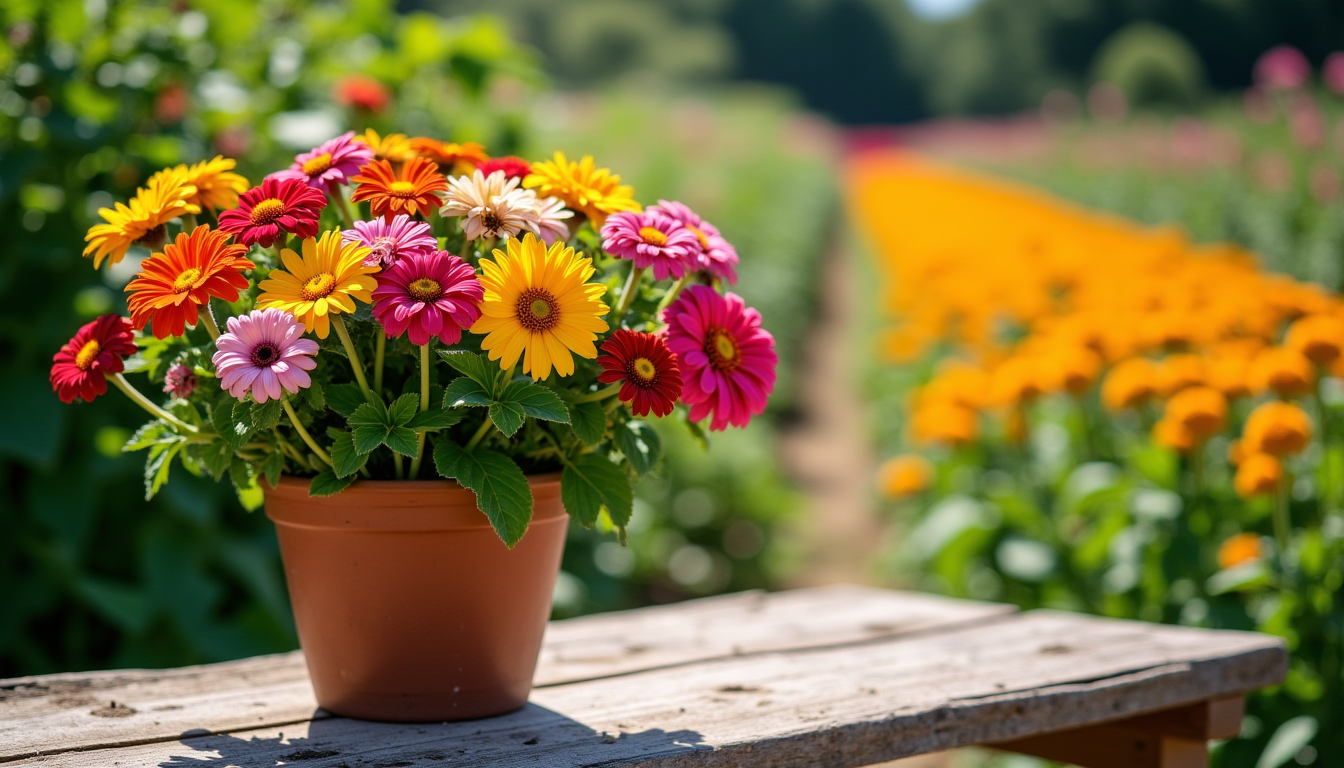 Illustration : ") stimule également la production de nouvelles fleurs, — réussir ses fleurs à couper sous le climat toulousain, chaud et sec en été ?