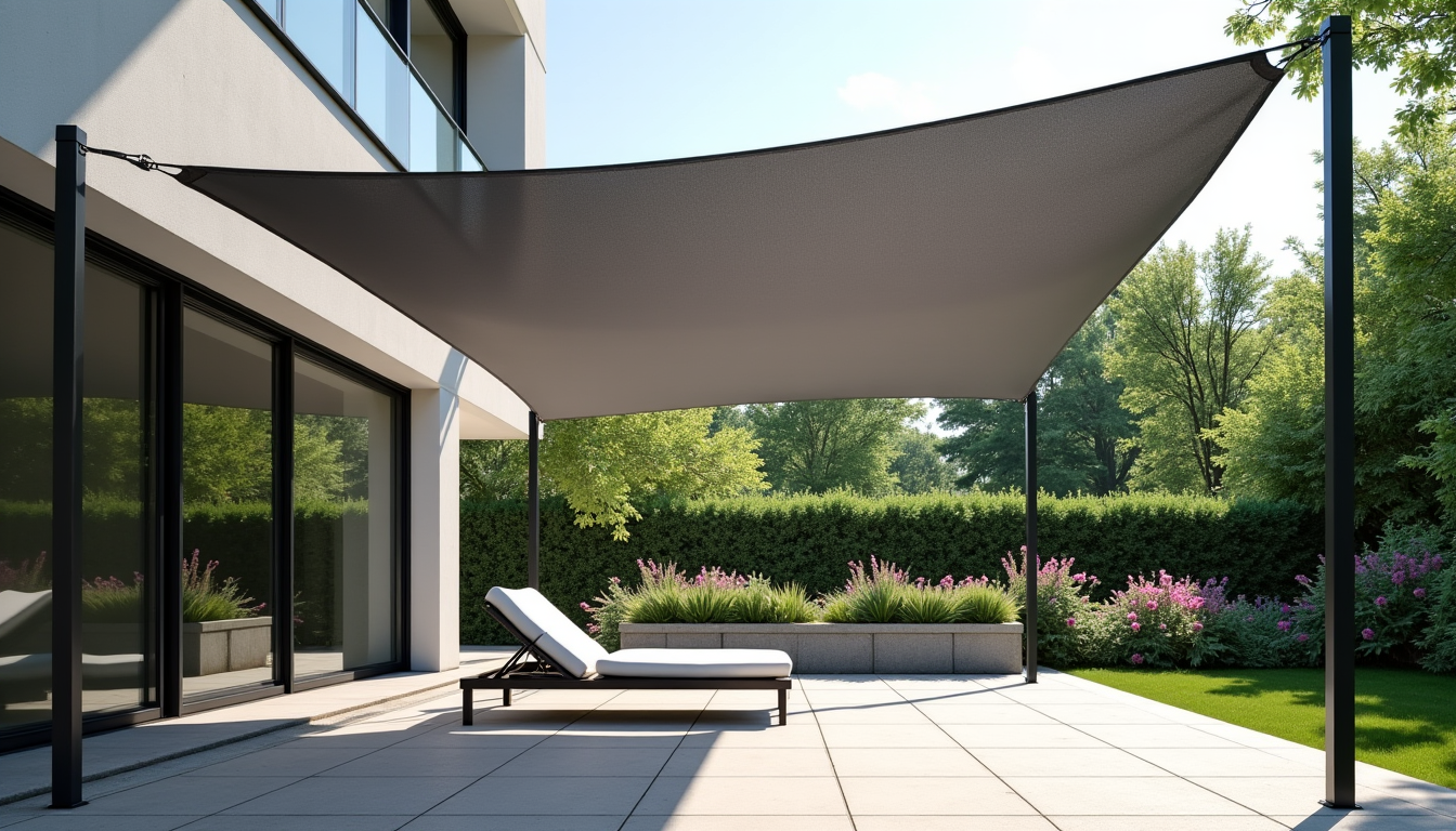 Illustration : ser la toile en place toute l'année sans — poser une toile d'ombrage sur sa terrasse sans erreur