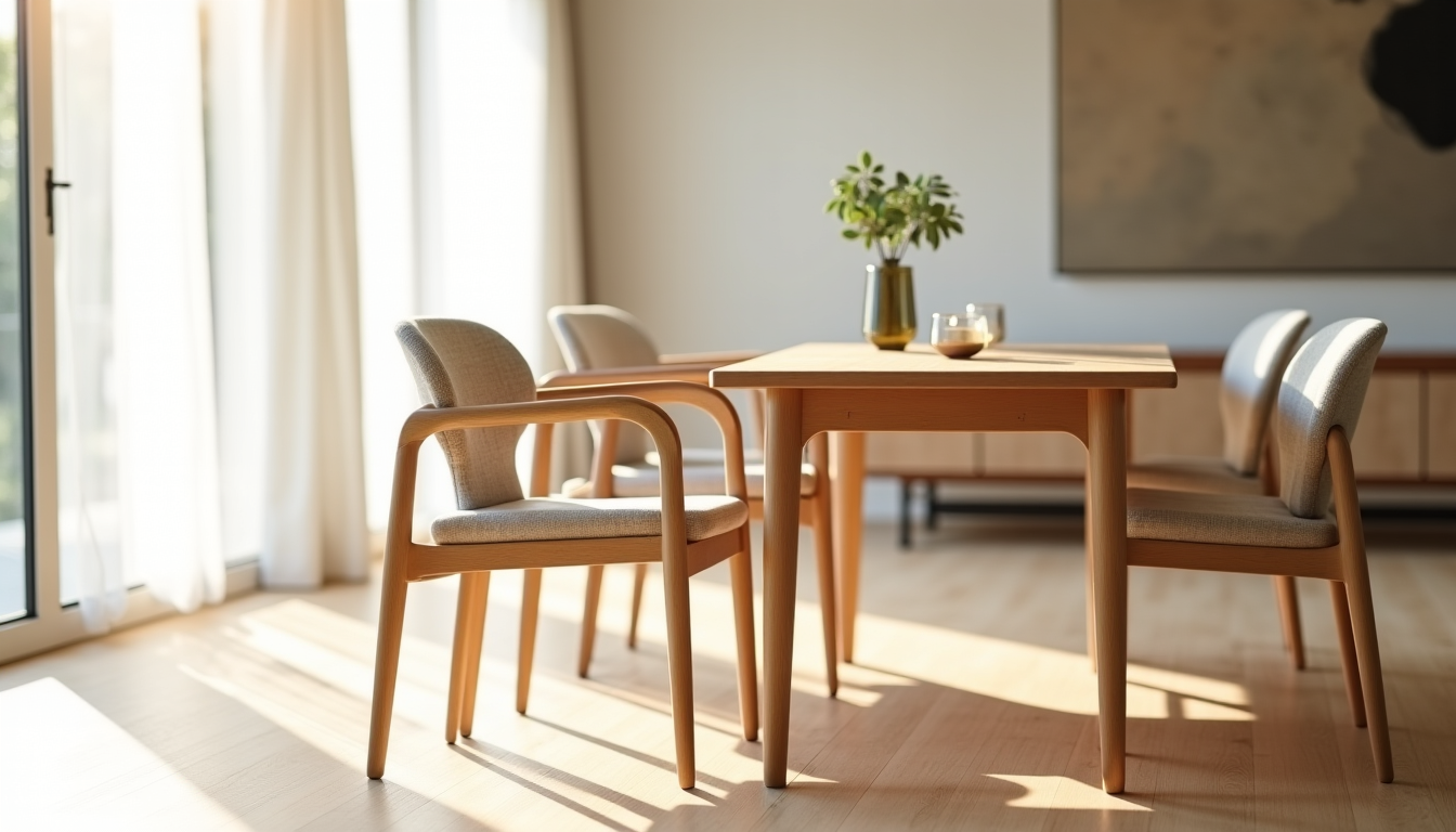 Illustration : bsence totale de contrainte. c'est quand on oublie — hauteur privilégier pour vos chaises salle à manger autour de la table ?