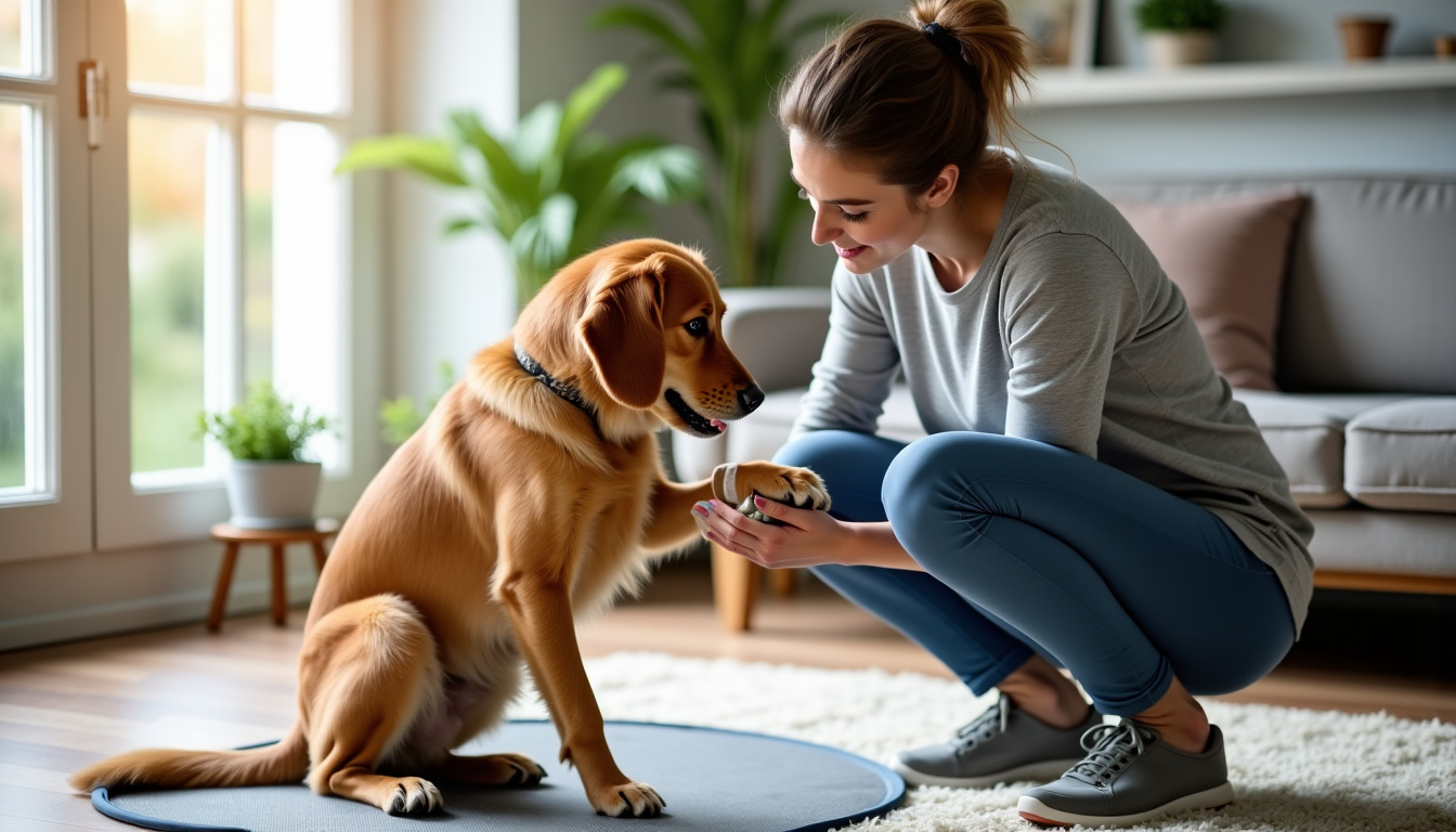 Illustration : e au début, amélioration progressive assurer la sécurité, — évitez les erreurs fréquentes en téléchargeant le kit gratuit pour suivre la rééducation de votre chien