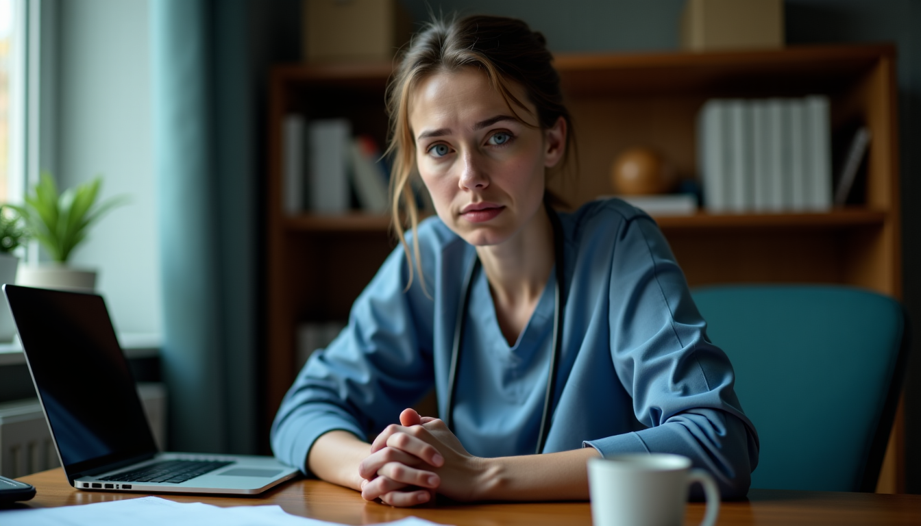 Illustration : l'arrêt de travail pour épuisement professionnel entraîne inévitablement — épuisement professionnel chez les soignants libéraux : quelle protection en cas d'arrêt ?