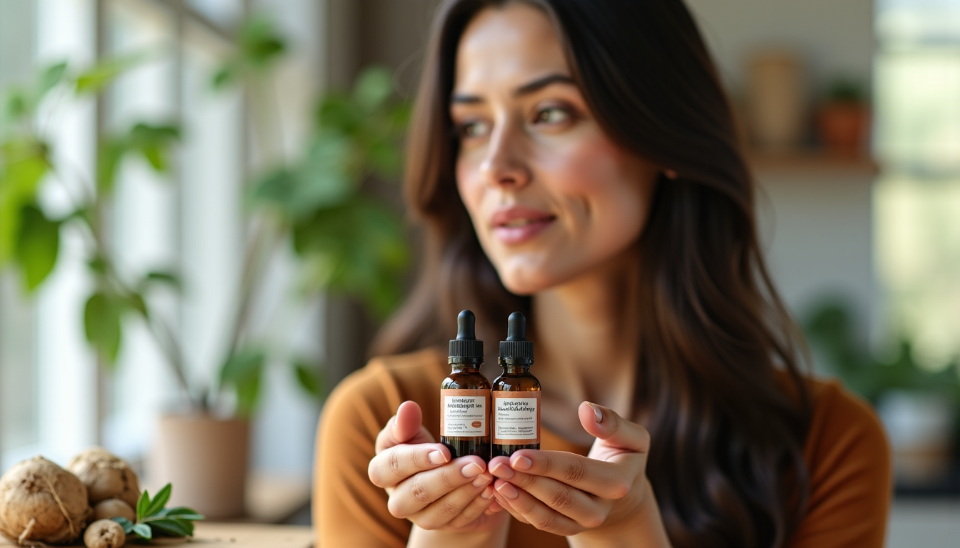 Illustration : pour une cure prolongée, visant un soutien adaptogène — withanolides titrés à 5% ou 10% : différence réelle sur votre cure d'ashwagandha
