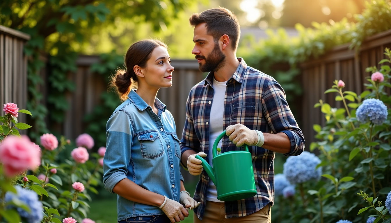 désaccords à régler avant de commencer la vie à deux — jardinage (si applicable) selon les compétences et l'intérêt
