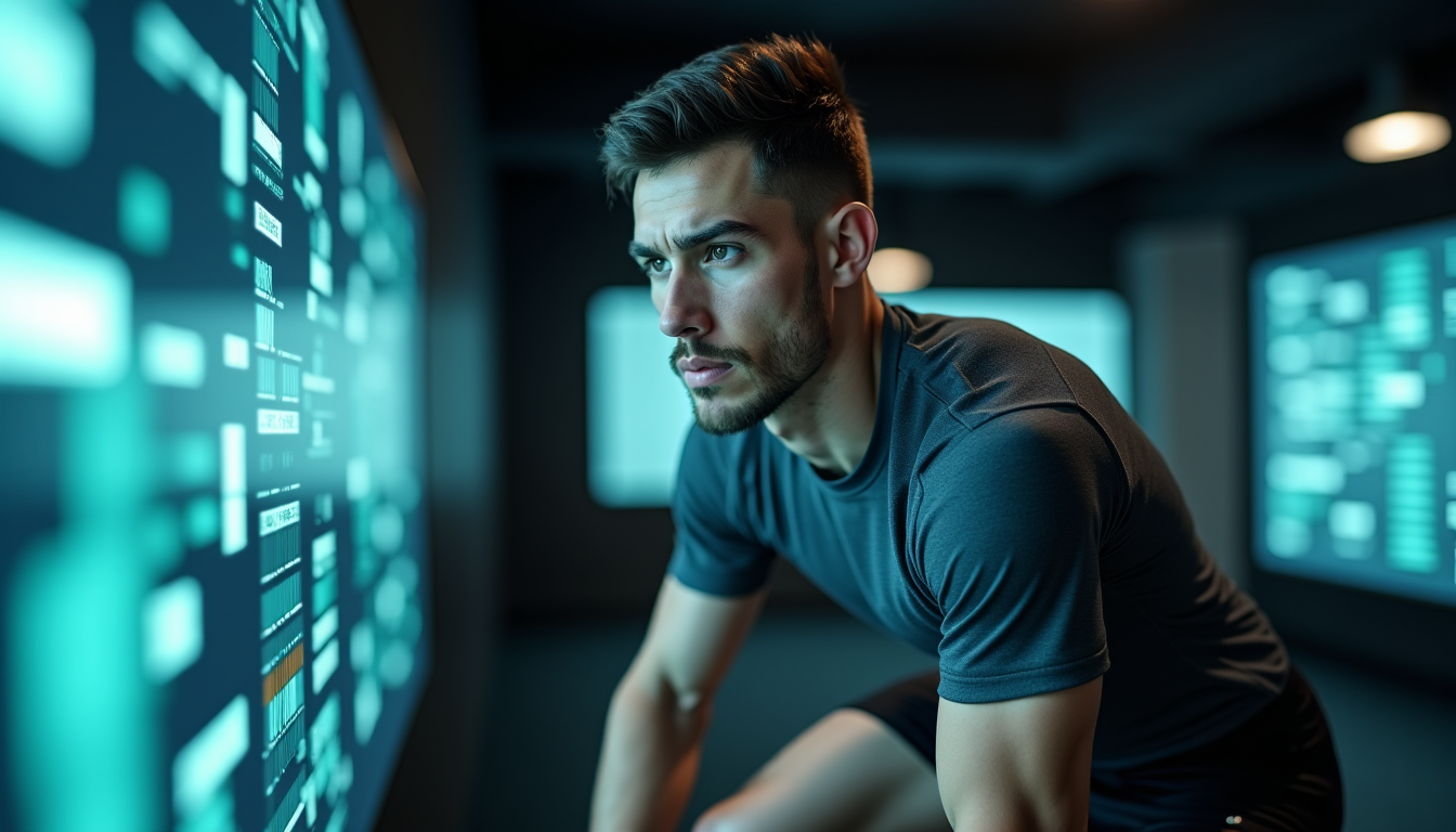 Illustration : « l'intégration de l'intelligence artificielle dans le sport — intelligence artificielle et sport : comment les athlètes s'entraînent aujourd'hui