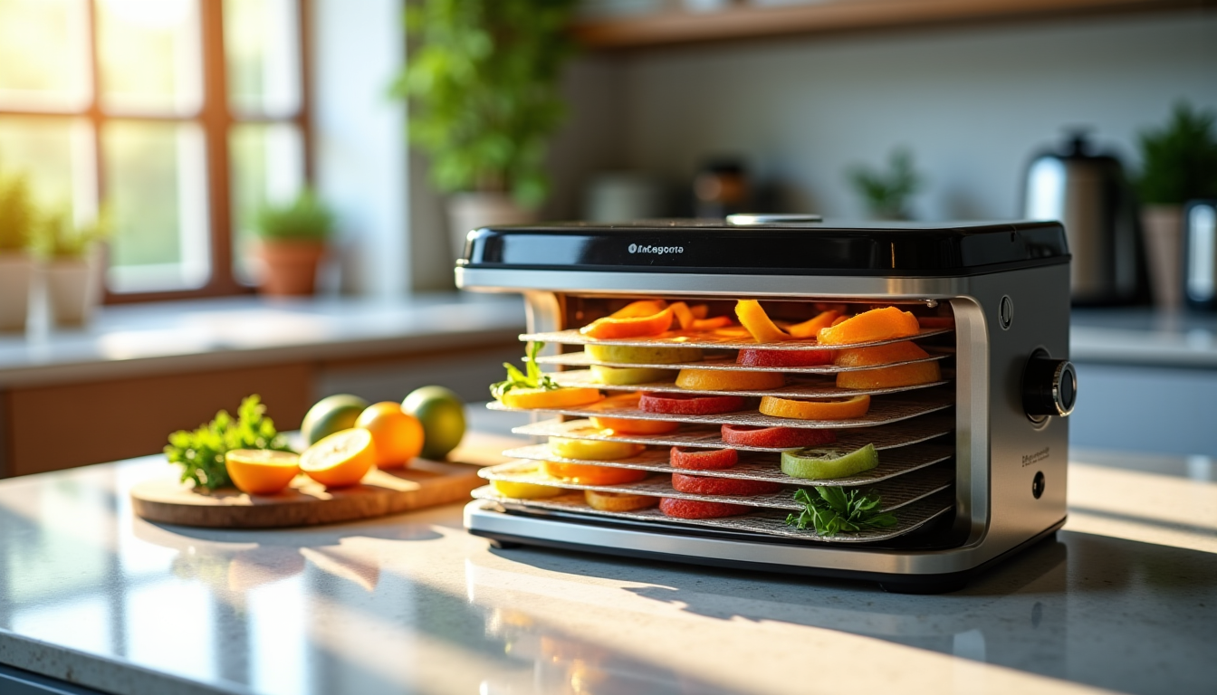 Illustration : le déshydrateur permet de conserver fruits, légumes, herbes — budget petit électroménager de cuisine : prix réels des appareils essentiels
