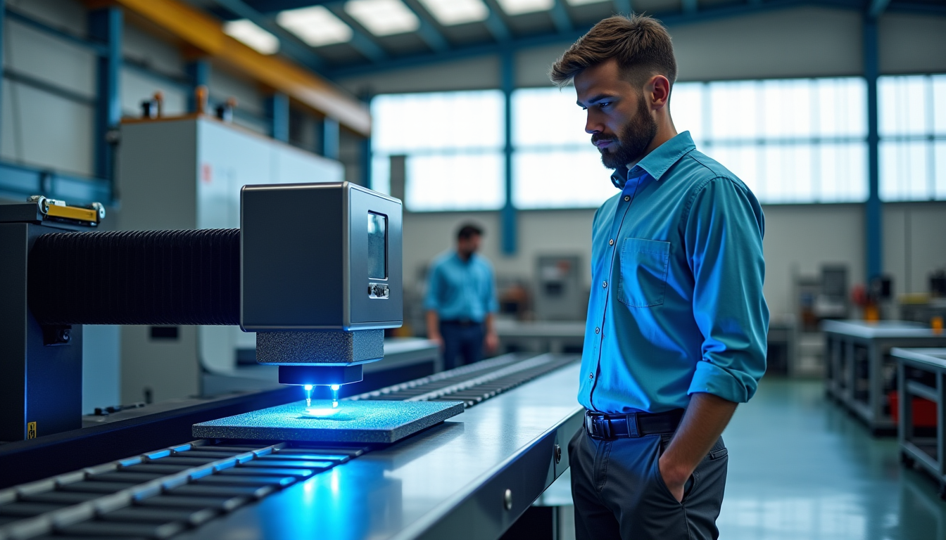 Illustration : la consommation énergétique des lasers s'est également considérablement — adopter des solutions de marquage et découpe laser industrielle sur mesure dans votre usine ?