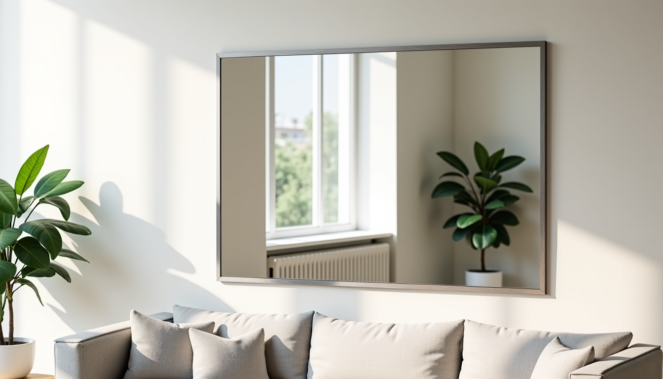 Illustration : offre une esthétique épurée et peut être moins — budget miroir décoratif grand format : prix, livraison et installation