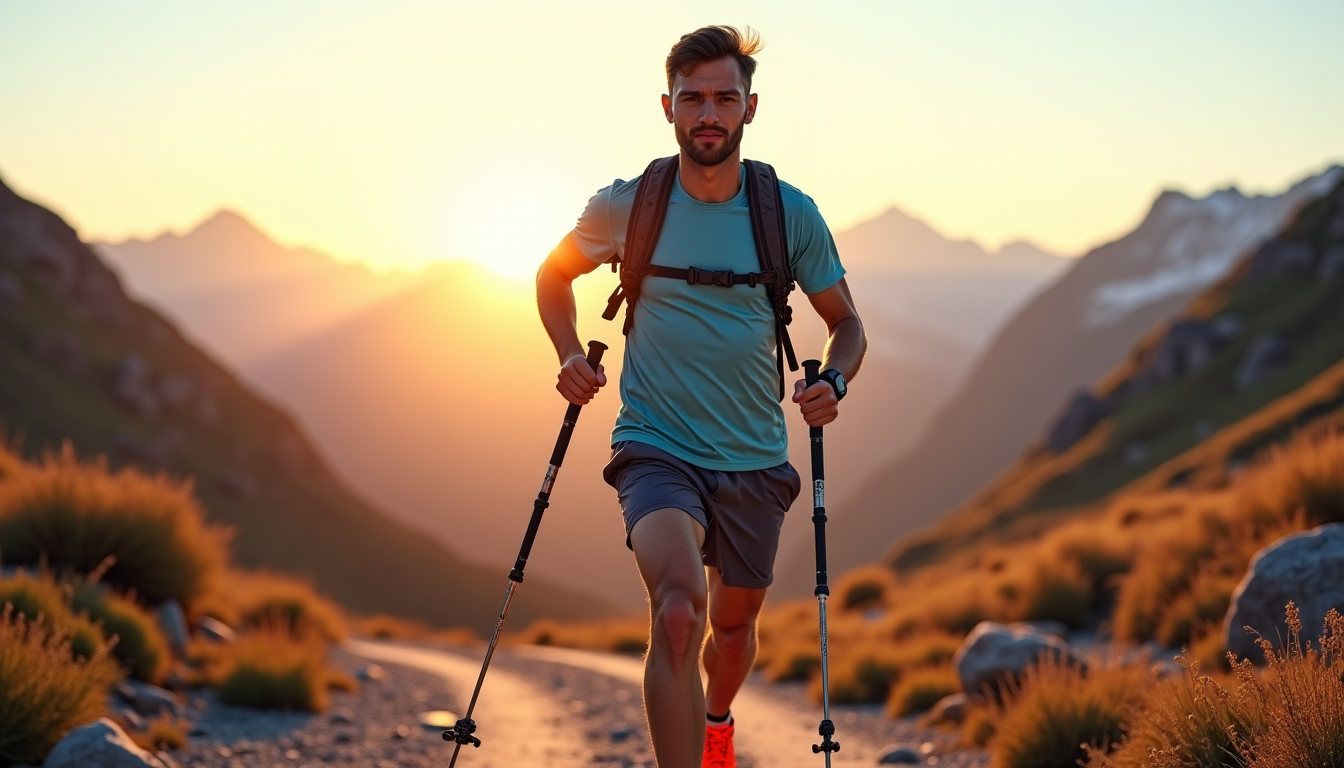 Illustration : trail running, randonnée longue distance, performance, légèreté recherchée — choisir son bâton pliable : méthode en 5 étapes