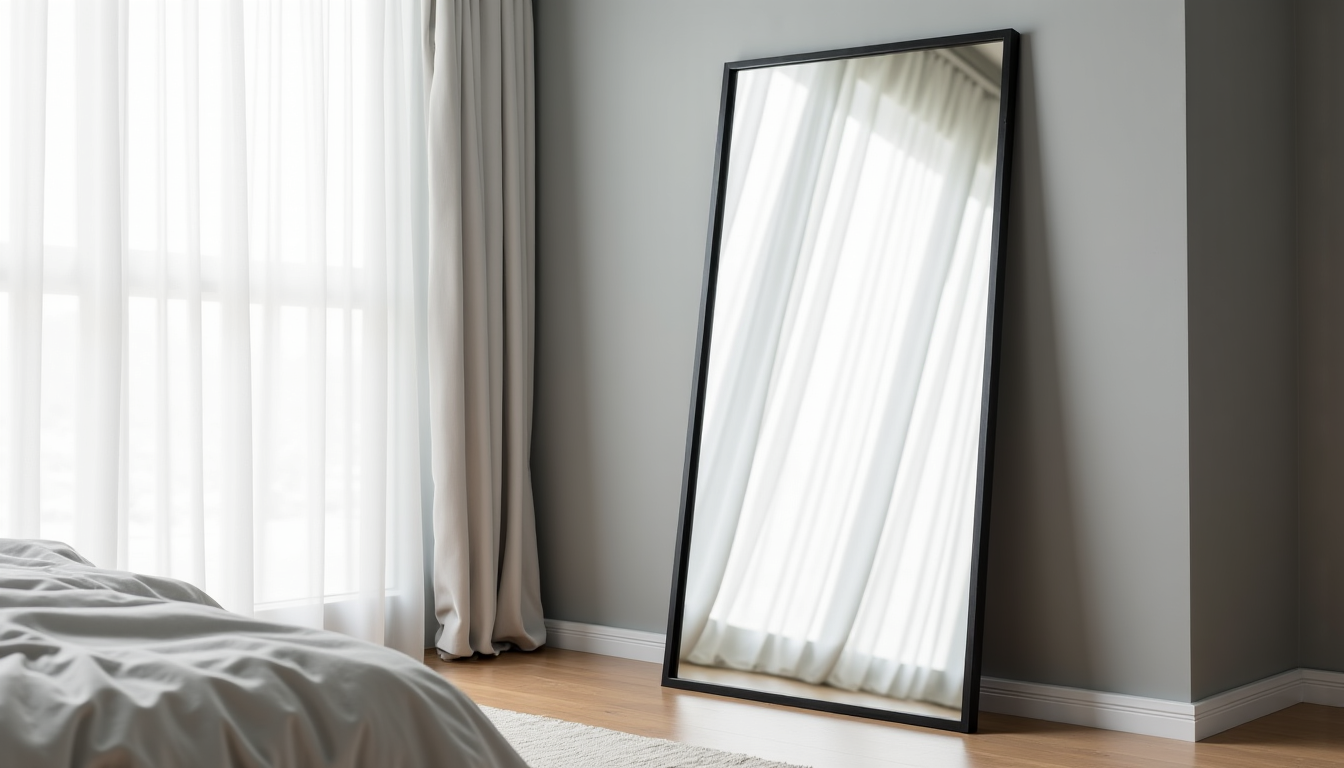 Agrandissement visuel et réflexion lumineuse : l'impact réel d'un miroir grand format Illustration : e reflète pas directement le lit, ce qui — agrandissement visuel et réflexion lumineuse : l'impact réel d'un miroir grand format