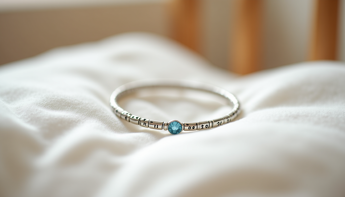 Illustration : "un bijou de naissance personnalisé est une ancre — bracelet de naissance personnalisé : impact sur la valeur sentimentale