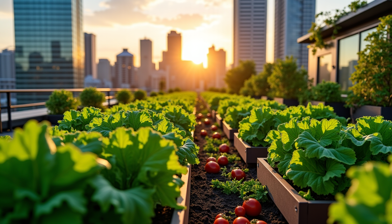 Illustration : tale toits végétalisés, parcs comestibles, intégration dans l'urbanisme — qui peut réussir en agriculture urbaine