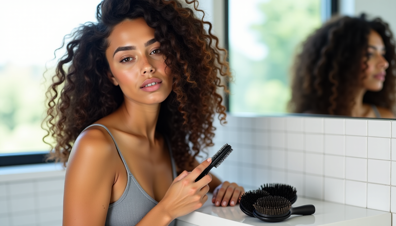Illustration : « la patience est la clé du succès — débuter avec les brosses pour cheveux bouclés : quelle brosse acheter en premier