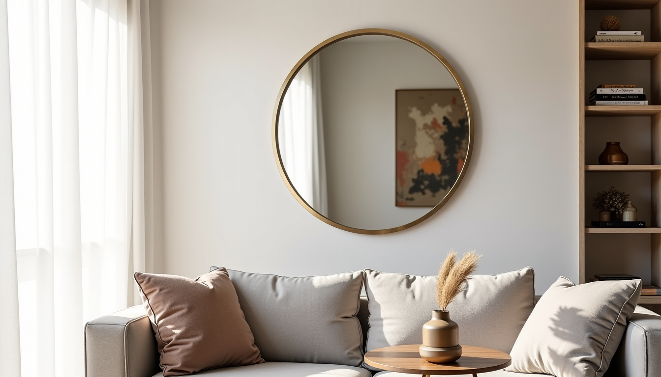 Illustration : pour les amateurs d'originalité, les miroirs aux formes — choisir son miroir décoratif grande taille : méthode en 5 étapes