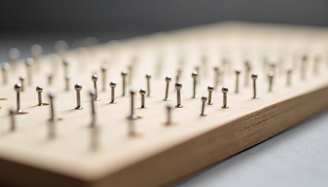 Illustration : cet alignement parfait est la clé pour obtenir — évaluer une blocking board : picots en acier inoxydable et 3 signes de qualité