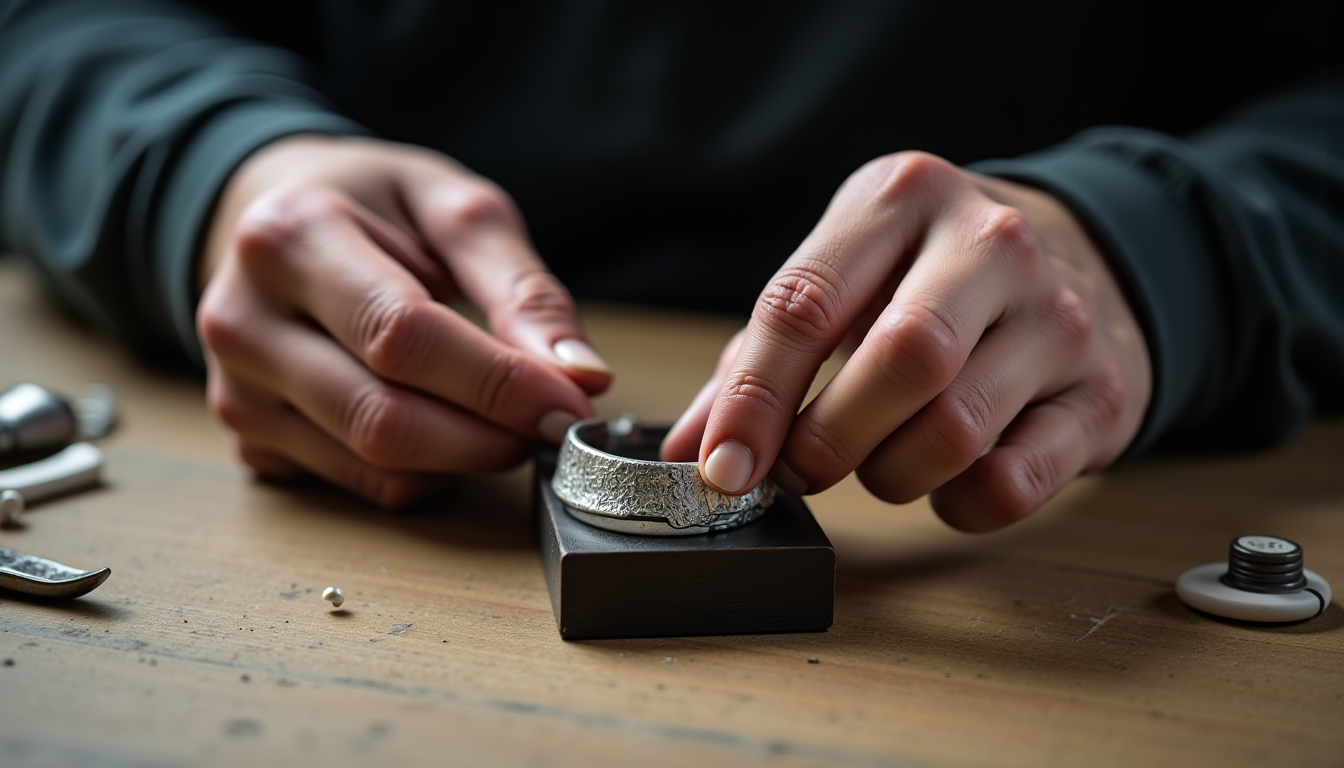 Illustration : créant un effet de contraste marqué et une — faire graver un bracelet : méthode en 5 étapes