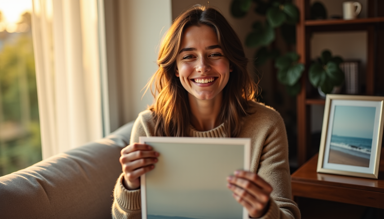 Illustration : cette approche sur mesure crée une connexion plus — affiche personnalisée vs cadre photo classique : impact sur l'émotion du destinataire