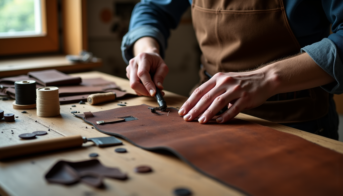Illustration : « la patience est la clé de toute — 5 erreurs à éviter lors de la fabrication d'une ceinture en cuir