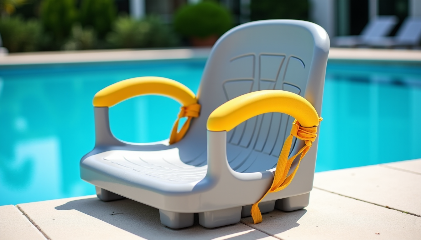 Évaluer un équipement PMR pour piscine : les indicateurs fiables Illustration : le siège du lève-personne doit être confortable, avec — évaluer un équipement pmr pour piscine : les indicateurs fiables