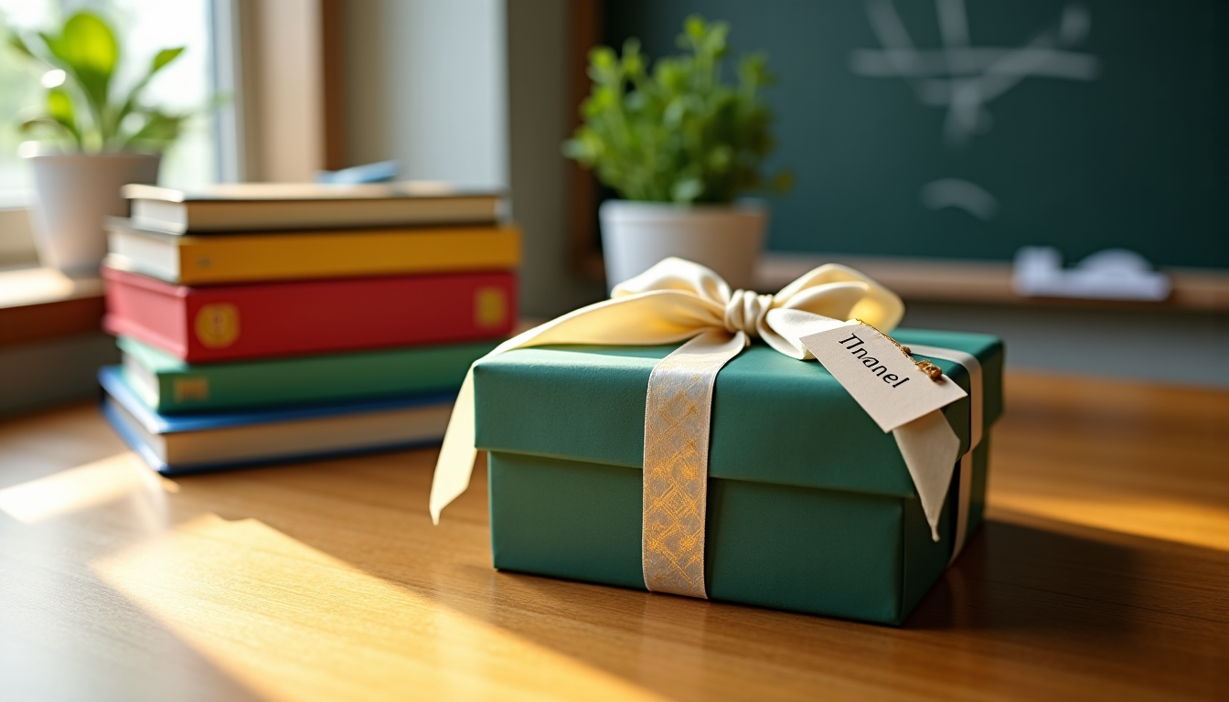 Illustration : "un présent n'est pas seulement un objet, c'est — reconnaître un cadeau enseignant de qualité : 5 indicateurs