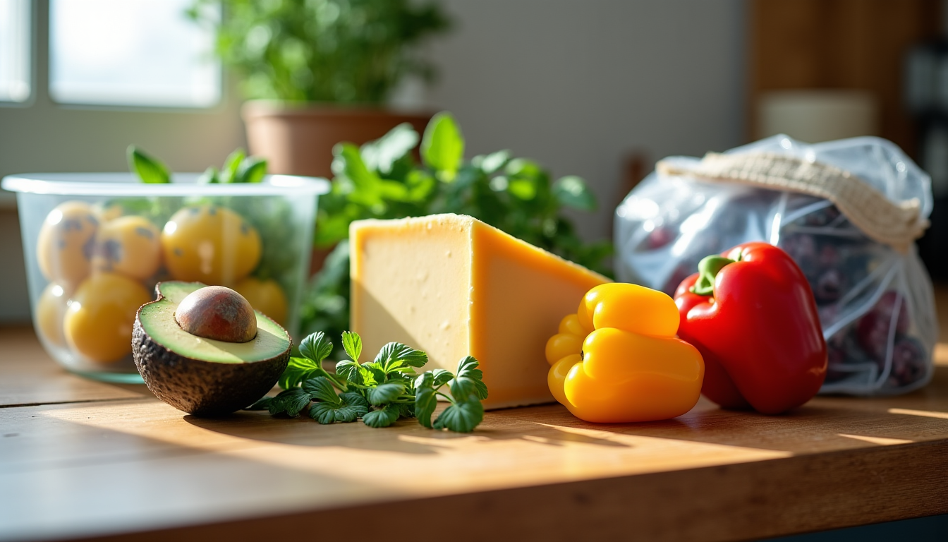 Illustration : érable d'utiliser des contenants hermétiques ou des sacs — emballage alimentaire en cire : usages compatibles et incompatibles